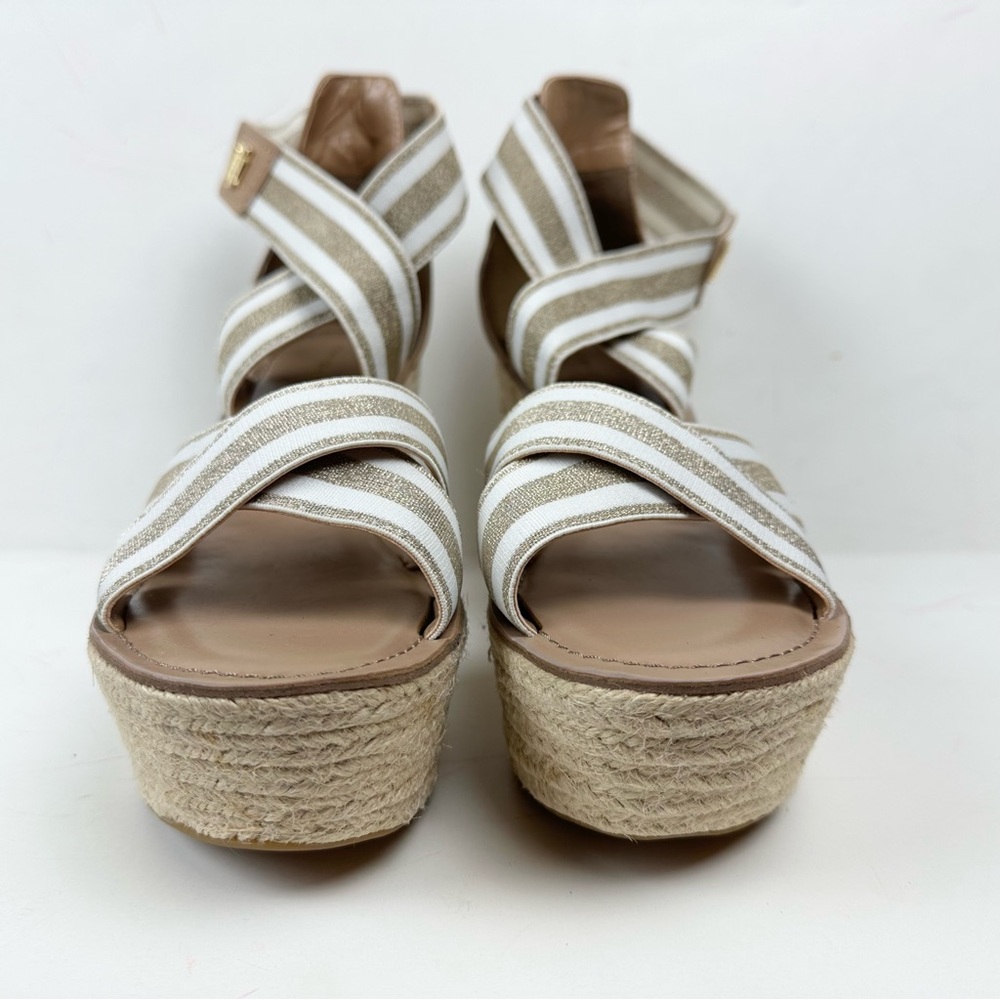 TOMMY HILFIGER Sz 9 Beige THEIA Espadrille SLIP ON Platform Wedge Sandal NWOB - Picture 3 of 9